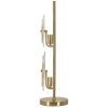 Lampe de table Mauro Ferretti Venise E14 Ø 25x63 cm doré naturel brun