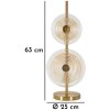 Lampe de table Mauro Ferretti Venise E14 Ø 25x63 cm doré naturel brun