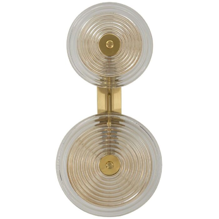 Lampe murale Mauro Ferretti Venise E14 25x10x52 cm doré naturel brun