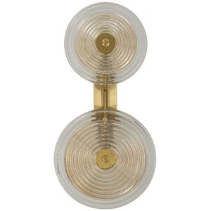 Lampe murale Mauro Ferretti Venise E14 25x10x52 cm doré naturel brun