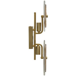 Lampe murale Mauro Ferretti Venise E14 25x10x52 cm doré naturel brun