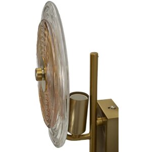 Lampe murale Mauro Ferretti Venise E14 25x10x52 cm doré naturel brun