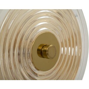 Lampe murale Mauro Ferretti Venise E14 25x10x52 cm doré naturel brun