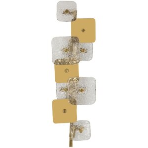 Lampe murale Mauro Ferretti Glassy E14 24x13x76 cm doré nature