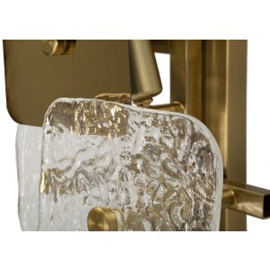 Lampe murale Mauro Ferretti Glassy E14 24x13x76 cm doré nature