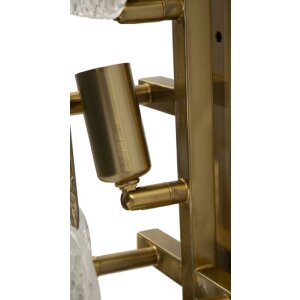 Lampe murale Mauro Ferretti Glassy E14 24x13x76 cm doré nature