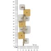 Lampe murale Mauro Ferretti Glassy E14 24x13x76 cm doré nature