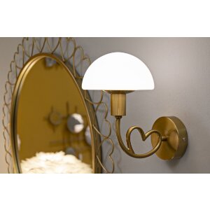 Mauro Ferretti Applique murale Lovy E14 23x15x22 cm or blanc