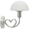 Mauro Ferretti Applique Lovy E14 23x15x22 cm argent blanc