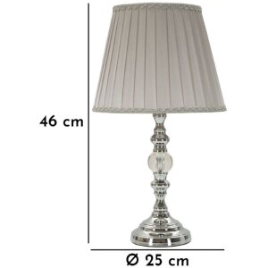Mauro Ferretti Lampe de table Tilly E27 Ø 25x46 cm argent