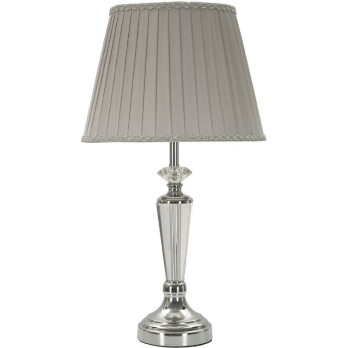 Mauro Ferretti Lampe de table argentée E27 30x56 cm