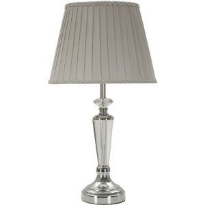 Mauro Ferretti Lampe de table argentée E27 30x56 cm