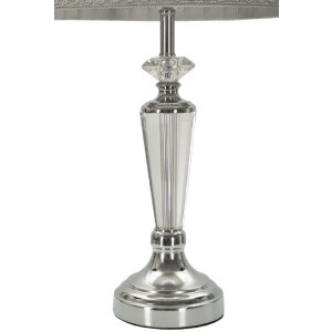 Mauro Ferretti Lampe de table argentée E27 30x56 cm