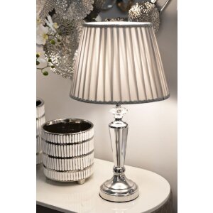 Mauro Ferretti Lampe de table argentée E27 30x56 cm