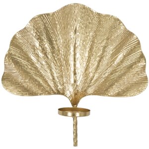 Mauro Ferretti Chandelier mural Feuille 41x11,5x40 cm or