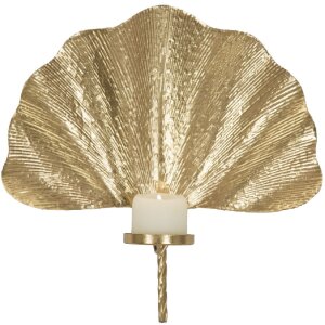 Mauro Ferretti Chandelier mural Feuille 41x11,5x40 cm or