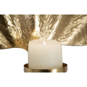 Mauro Ferretti Chandelier mural Feuille 41x11,5x40 cm or
