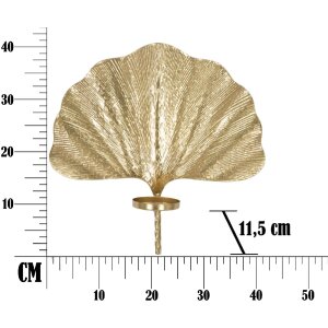 Mauro Ferretti Chandelier mural Feuille 41x11,5x40 cm or