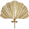 Mauro Ferretti Chandelier mural Feuille 41x11,5x40 cm or