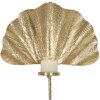 Mauro Ferretti Chandelier mural Feuille 41x11,5x40 cm or