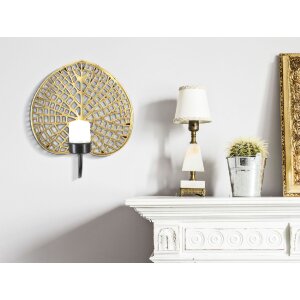 Mauro Ferretti Chandelier mural Lotus 20x8x22,2 cm doré noir