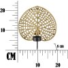Mauro Ferretti Chandelier mural Lotus 20x8x22,2 cm doré noir