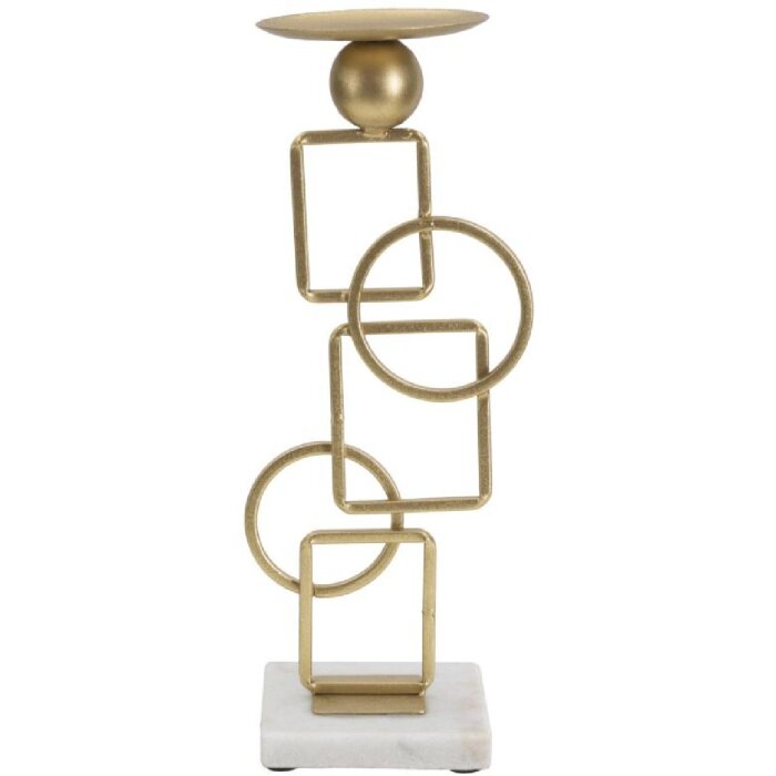 Mauro Ferretti Bougeoir Marie 13x10x31,5 cm doré blanc