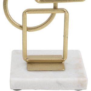 Mauro Ferretti Bougeoir Marie 13x10x31,5 cm doré blanc