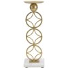 Mauro Ferretti Bougeoir Étoile 10x10x32 cm doré blanc