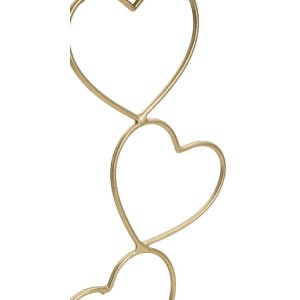 Mauro Ferretti Bougeoir Coeur 14,5x10x32,5 cm doré blanc