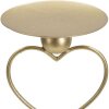Mauro Ferretti Bougeoir Coeur 14,5x10x32,5 cm doré blanc