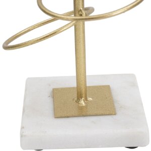 Mauro Ferretti Bougeoir Anneaux 14x13x50,5 cm doré blanc