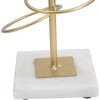 Mauro Ferretti Bougeoir Anneaux 14x13x50,5 cm doré blanc