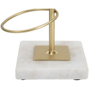Mauro Ferretti Bougeoir Anneaux 14x13x46 cm doré blanc