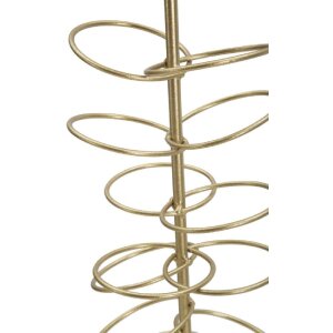 Mauro Ferretti Bougeoir Anneaux 14x13x46 cm doré blanc