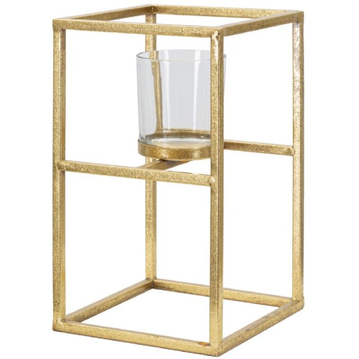 Mauro Ferretti Bougeoir Elegant 15x15x25 cm doré