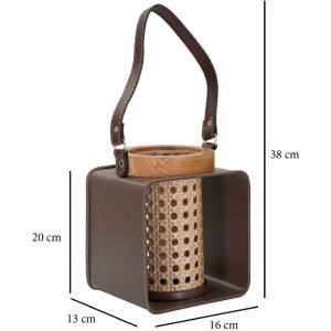 Mauro Ferretti Lanterne 16x13x20 cm marron