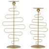 Mauro Ferretti Bougeoir Alid – Lot de 2 25x16x51 cm & 20x16x43 cm doré