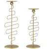 Mauro Ferretti Bougeoir Alid – Lot de 2 25x16x51 cm & 20x16x43 cm doré