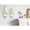 Mauro Ferretti Portavelas Pared Hoja – Set 2un 18x13x41 cm & 15x13x35 cm doré