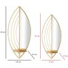 Mauro Ferretti Portavelas Pared Hoja – Set 2un 18x13x41 cm & 15x13x35 cm doré