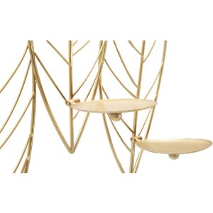 Mauro Ferretti Chandelier mural en forme de feuille pour 5 bougies 66x14x56 cm doré