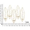 Mauro Ferretti Chandelier mural en forme de feuille pour 5 bougies 66x14x56 cm doré