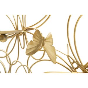 Mauro Ferretti Portachiodi a Muro Farfalle 3 Luce 61x12x34 cm dorato