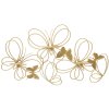 Mauro Ferretti Portachiodi a Muro Farfalle 3 Luce 61x12x34 cm dorato