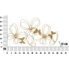 Mauro Ferretti Portachiodi a Muro Farfalle 3 Luce 61x12x34 cm dorato