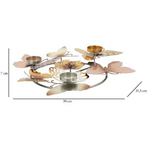 Mauro Ferretti Chandelier Étincelle 3-Flammes 39x35,5x7 cm Multicolore