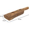 Mauro Ferretti Chandelier en teck 4 flammes 51x14x6 cm marron
