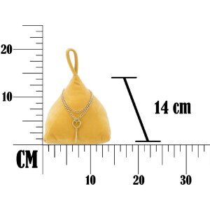 Mauro Ferretti Porte-fenêtre Triangle 14x14x20 cm jaune moutarde avec chaîne et pendentif