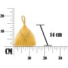 Mauro Ferretti Porte-fenêtre Triangle 14x14x20 cm jaune moutarde avec chaîne et pendentif